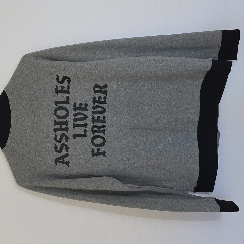 Assholes Live Forever Gray jacket with black details. - Picture 3 of 7